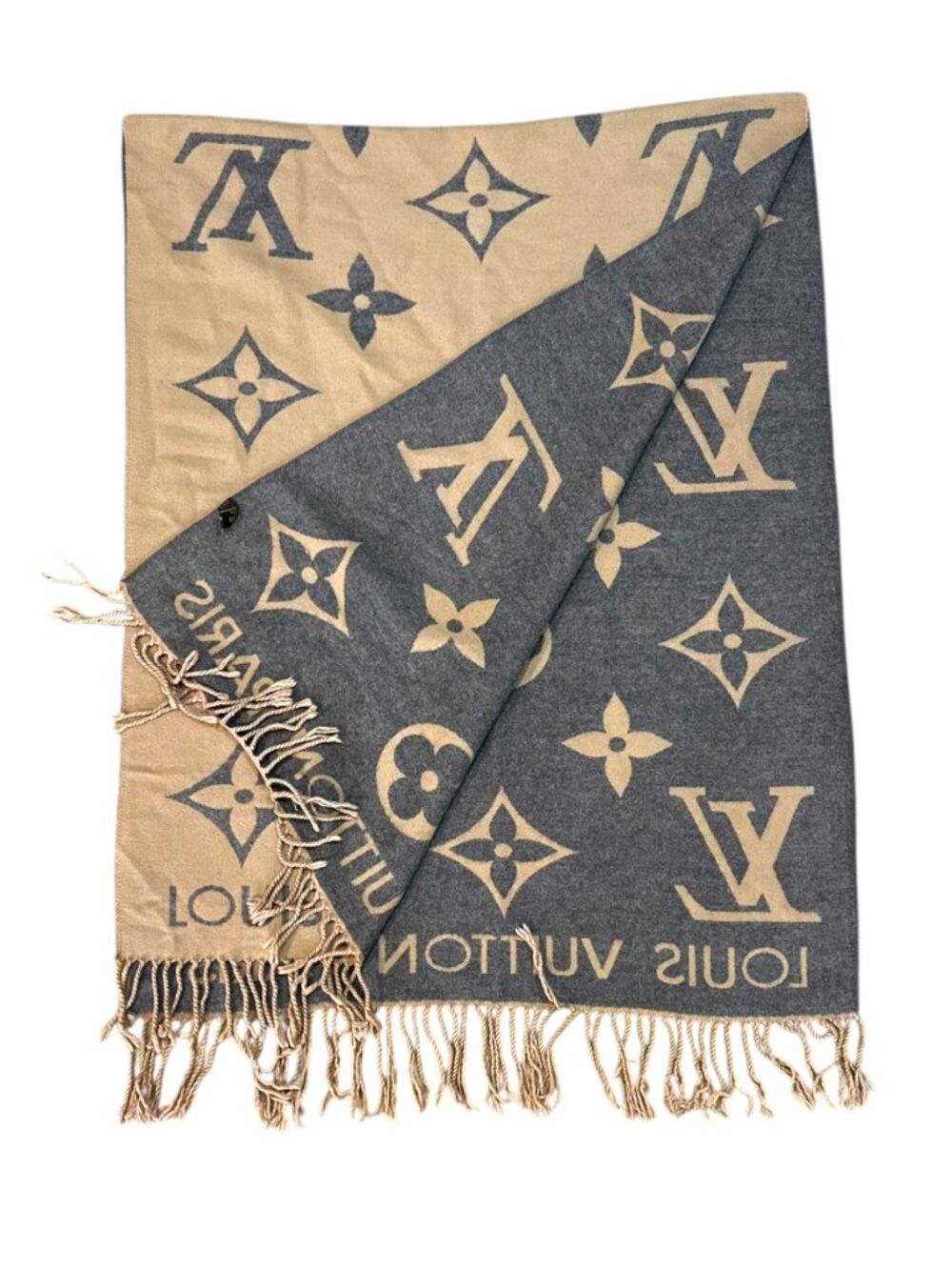 Louis Vuitton Monogram Logomania Cashmere & Silk Wrap Scarf